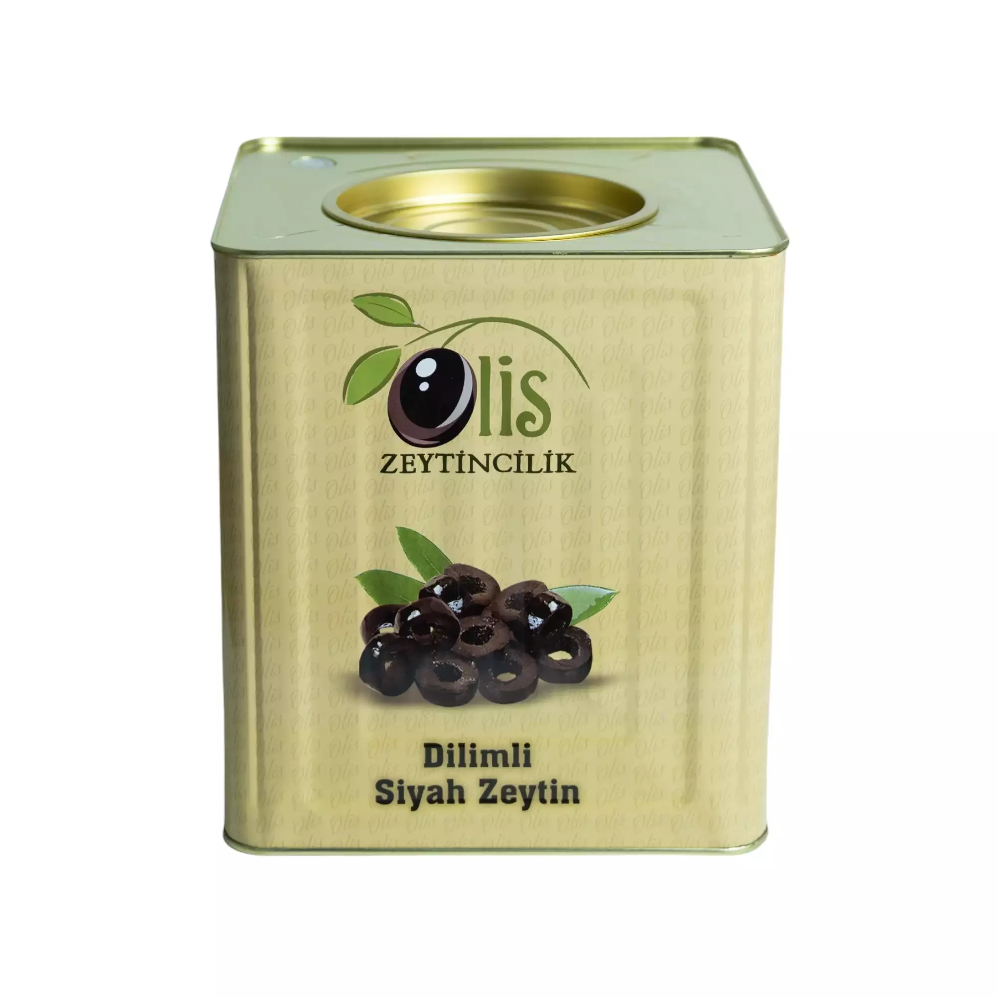 Dilimli Siyah Zeytin - Süzme Ağırlık 8 Kg. - Teneke