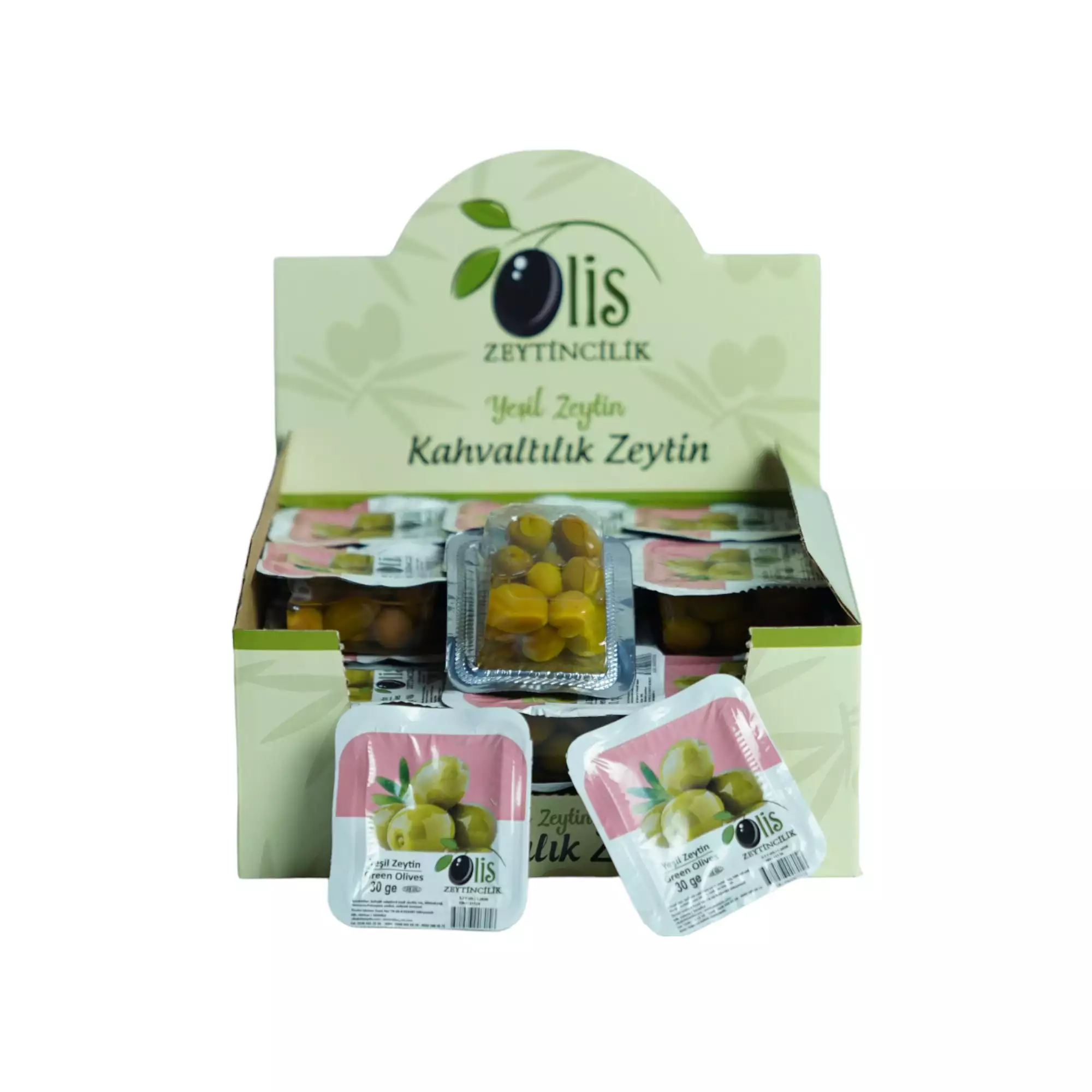 Kahvaltılık Yeşil Paket Zeytin - 30 Gr. x 27 Adet Vakumlu Ambalaj 