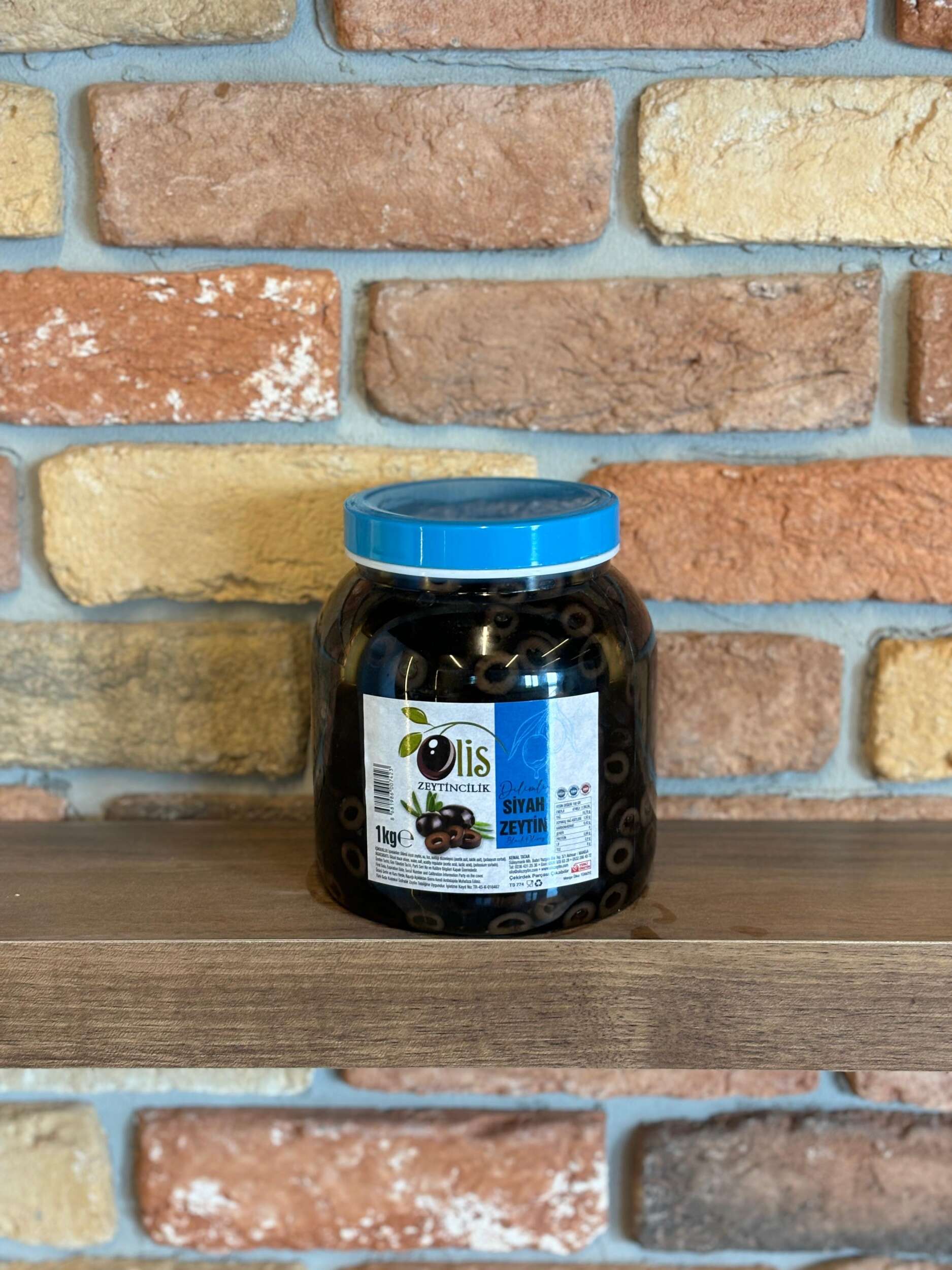 Dilimli Siyah Zeytin - Süzme Ağırlık 1 Kg. - Cam Pet