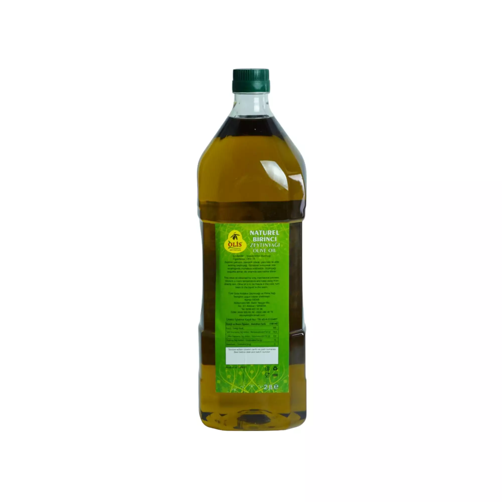 Naturel Birinci Sınıf Yemeklik Zeytinyağı - 2 Lt. - Cam Pet